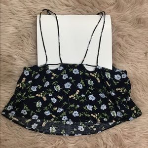 Strappy Summery Floral Print Top